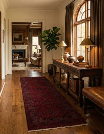 2' 7 x 9' 4 Hand Knotted Khal Mohammadi Wool Runner Rug