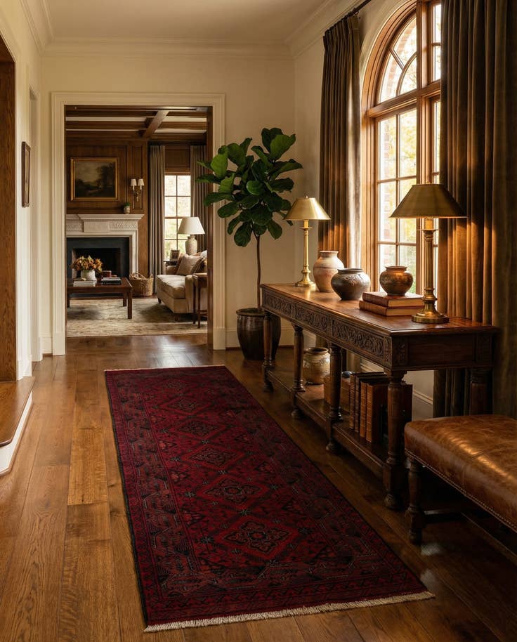 Detail image of 2' 7 x 9' 4 Hand Knotted Khal Mohammadi Wool Runner Rug