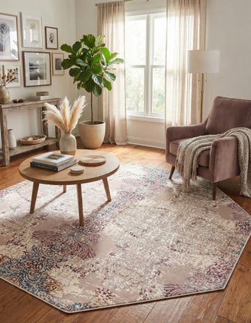 Ivory Deepa Octagon Rug