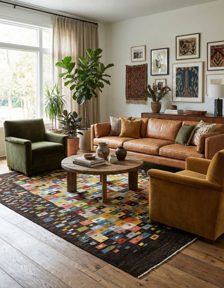 Detail image of 5' x 6' 6 Kashkuli Wool Rug