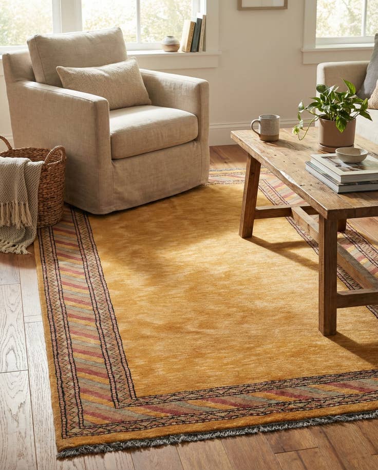 Detail image of 3' 3 x 5' Hand Knotted Ziegler Oriental Wool Rug