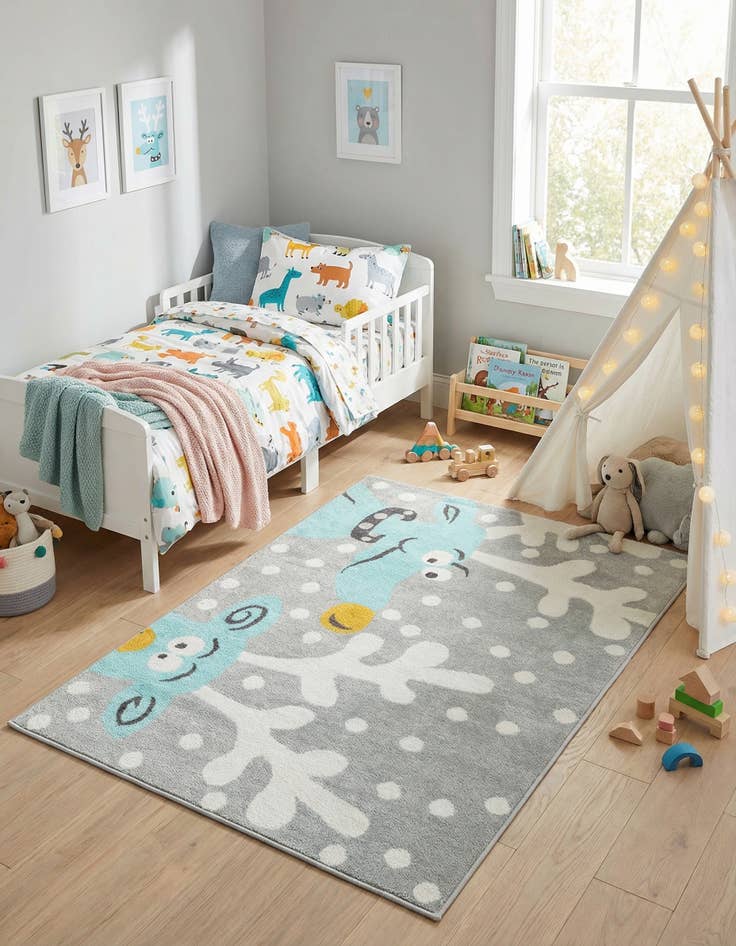 Detail image of 4' x 5' 6 Whimsy Kids Rug