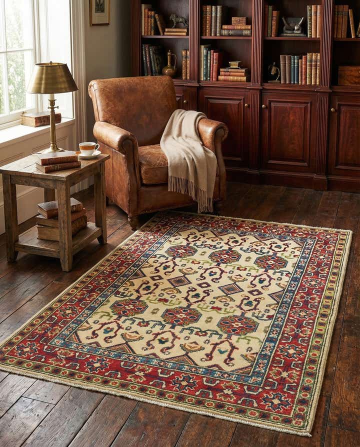 3' 4 x 5' Hand Knotted Kazak Rug