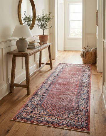 3' 7 x 10' 5 Hand Knotted Ultra Vintage Persian Wool Runner Rug