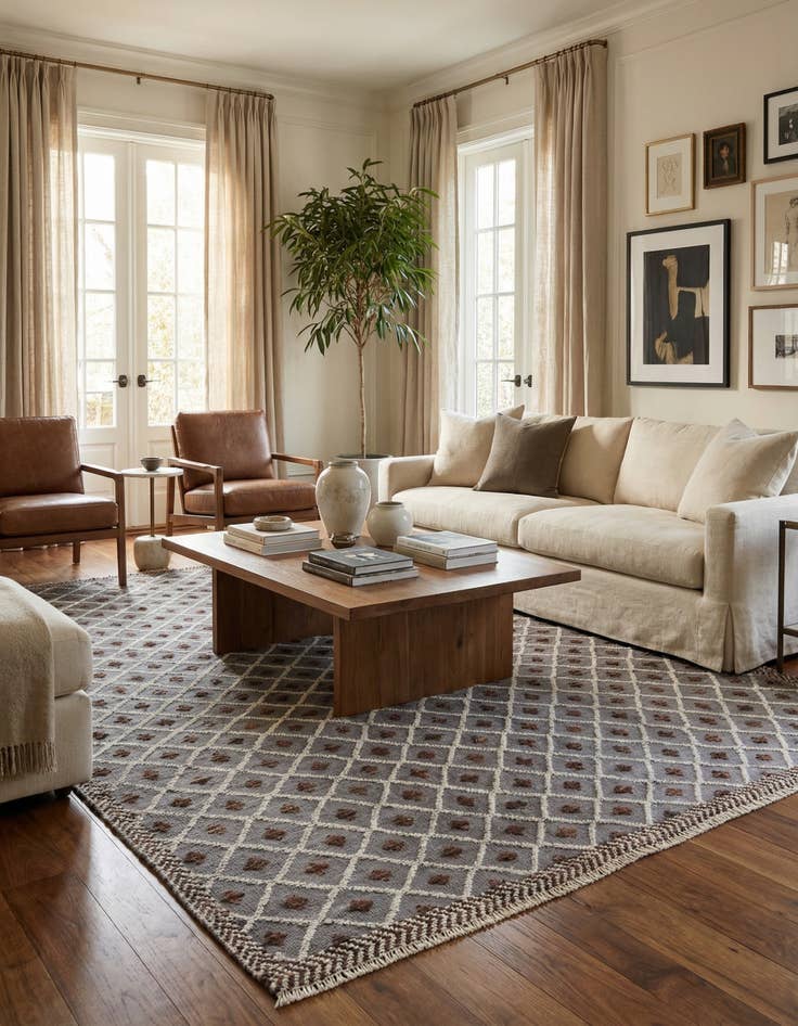 Detail image of  8' 2 x 10' 7  Hand Knotted Darya Wool Rug