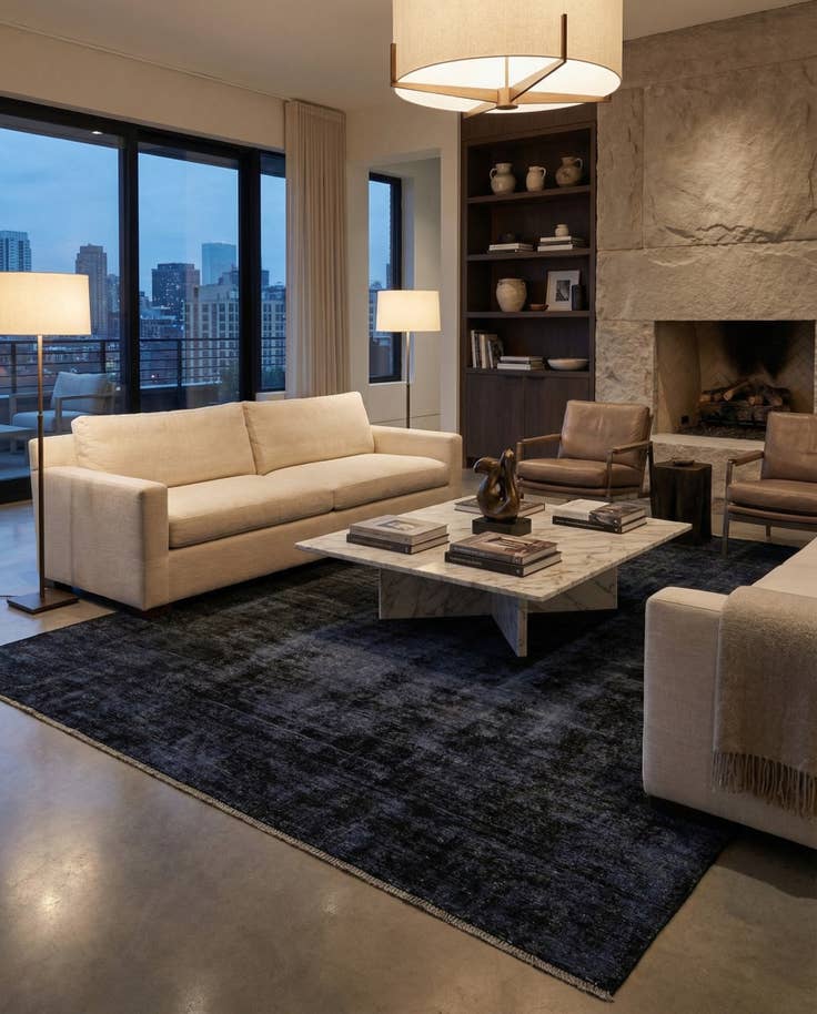 Detail image of 9' 5 x 11' 6 Hand Knotted Ultra Vintage Persian Wool Rug