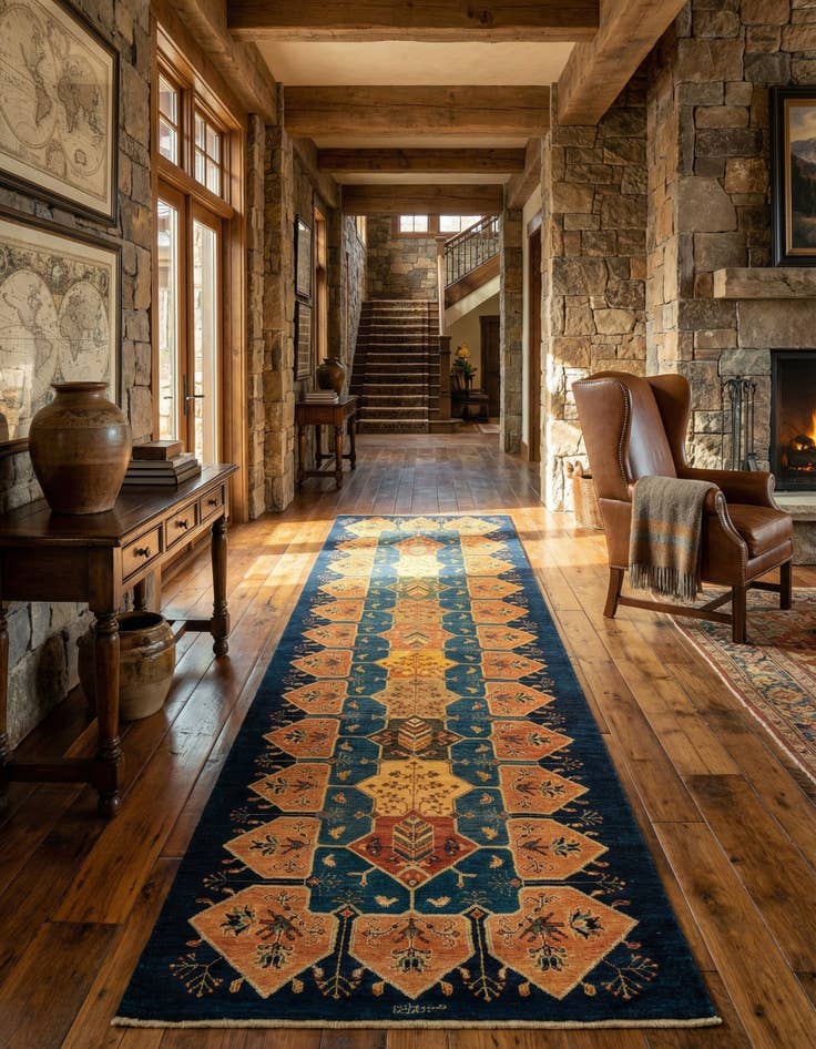 Detail image of 3' 2 x 11' 2 Luribaft Wool Runner Rug