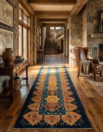 3' 2 x 11' 2 Luribaft Wool Runner Rug