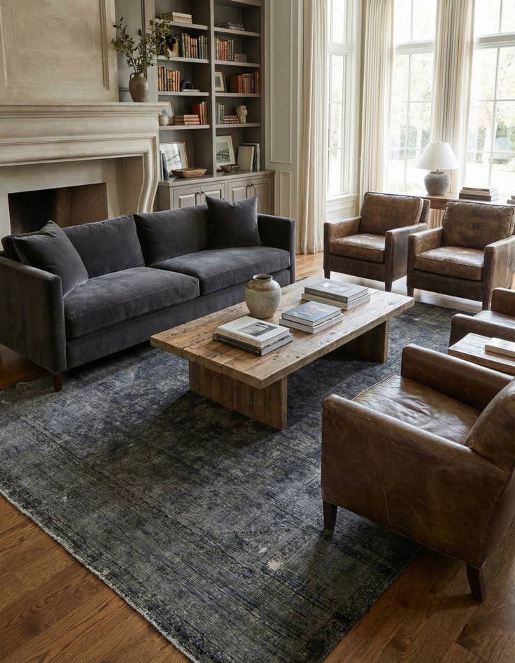 Detail image of 6' 4 x 9' 10  Hand Knotted Ultra Vintage Persian Wool Rug