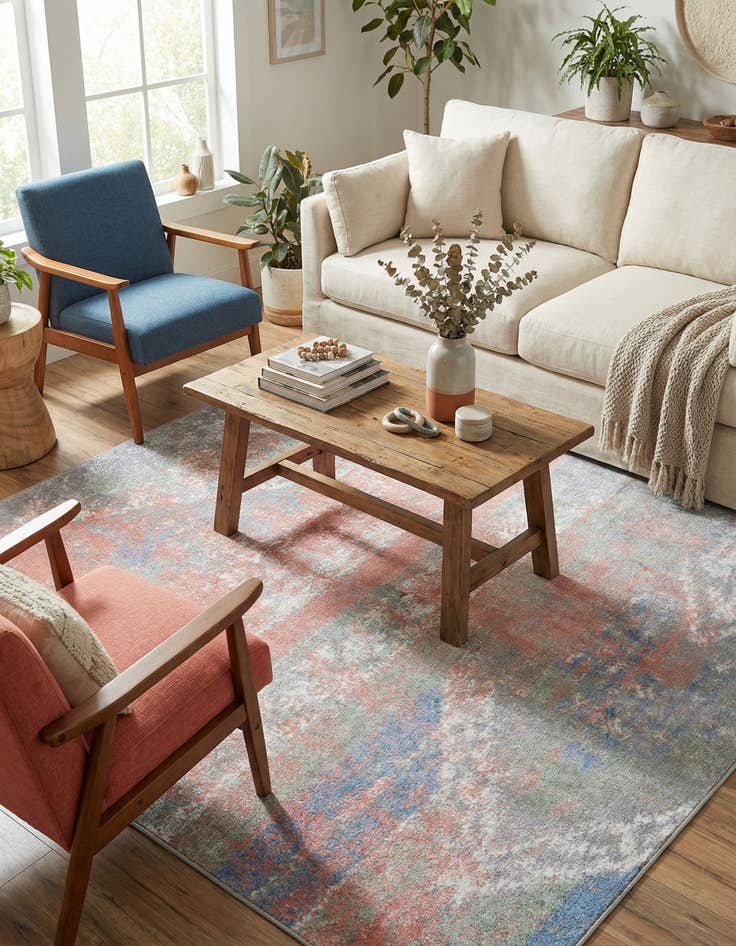 Detail image of 5' 3 x 5' 3 Kamala Washable Square Rug