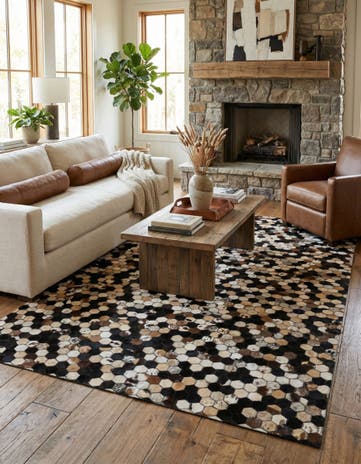 5' x 8' Cowhide - Patchwork Rug