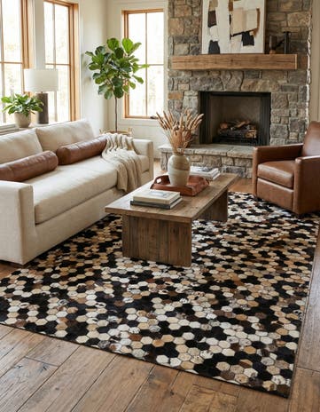 5' x 8' Cowhide - Patchwork Rug
