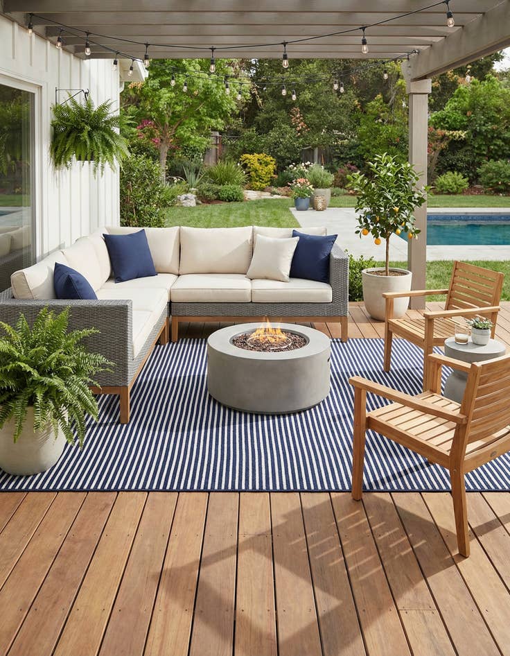 Detail image of  9' x 12'  Washable Sabrina Soto Indoor / Outdoor Rug