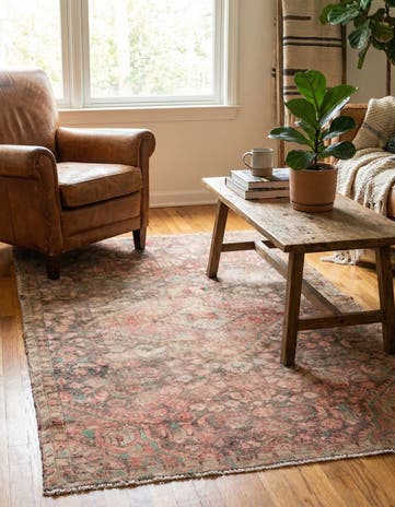 3' 6 x 5' 10 Hand Knotted Ultra Vintage Persian Wool Rug