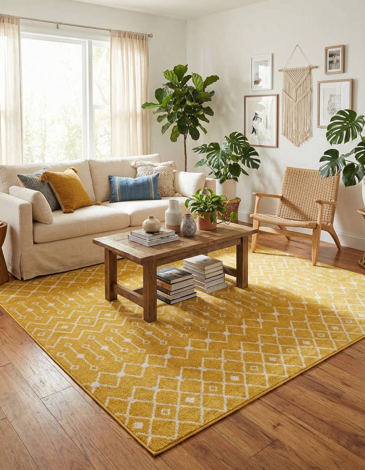 Detail image of 10' x 10' Moroccan Trellis Square Rug