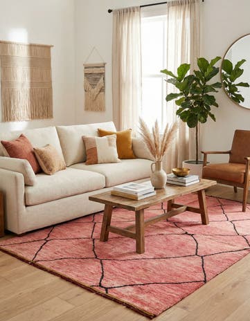 5' 10 x 7' 9 Hand Knotted Moroccan Wool Rug
