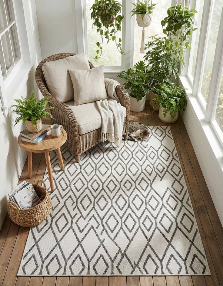 Detail image of  6' x 9'  Washable Jill Zarin Turks and Caicos Indoor / Outdoor Rug