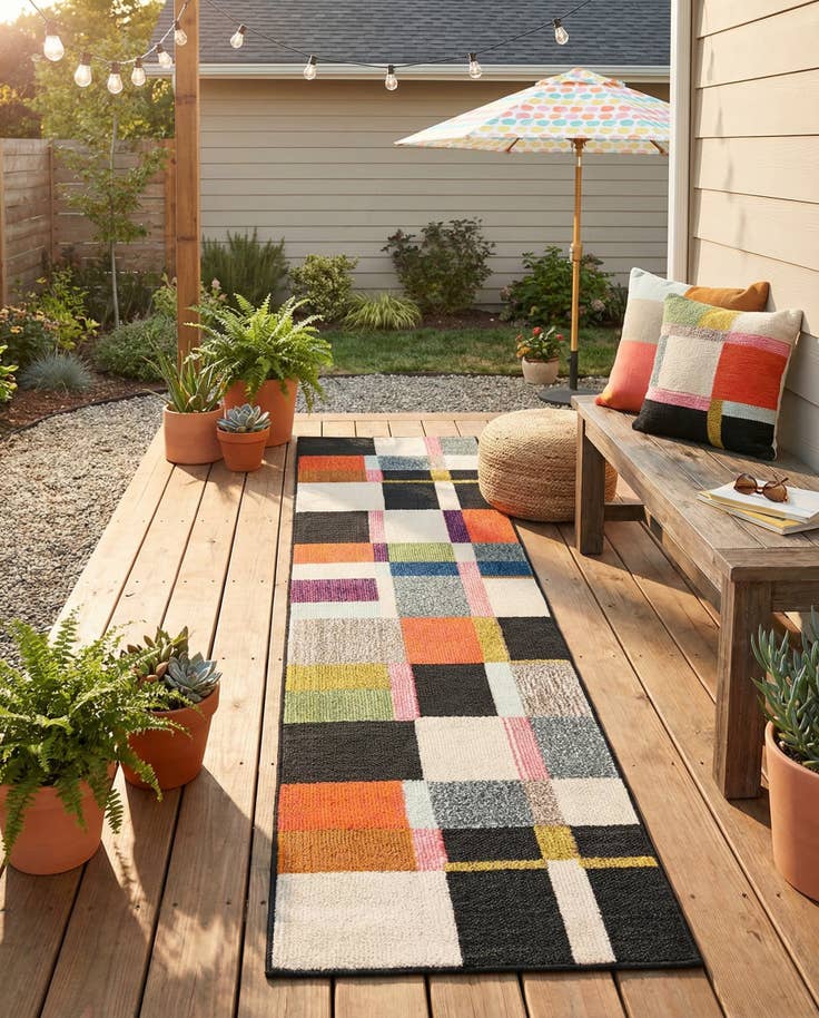 Detail image of 2' x 8' Easy-Clean Casablanca Indoor / Outdoor Runner Rug