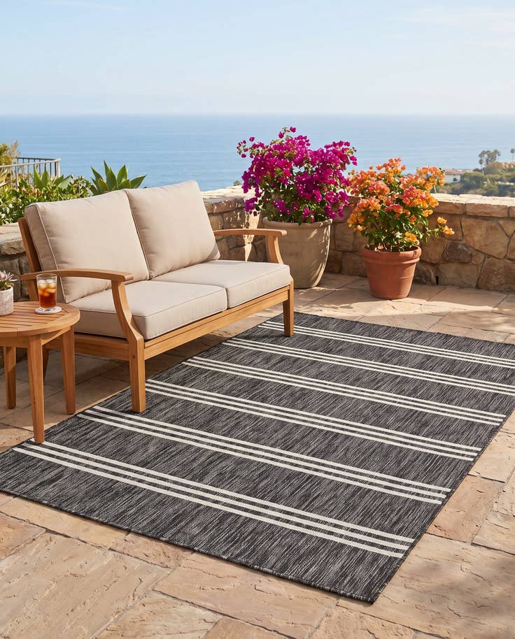 Detail image of 5' 3 x 8' Easy-Clean Jill Zarin Anguilla Indoor / Outdoor Rug