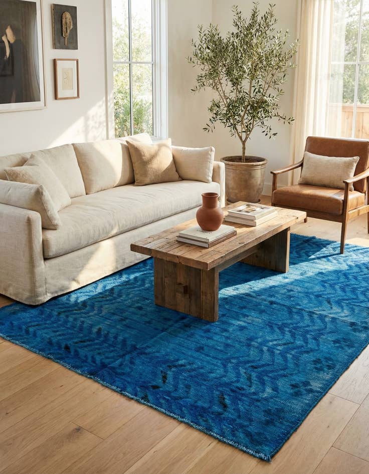 Detail image of 5' 8 x 6' 7  Hand Knotted Darya Wool Square Rug