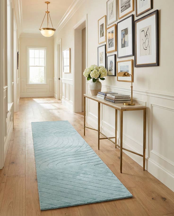 Detail image of 2' 7 x 9' 10 Hand Knotted Darya Wool Runner Rug