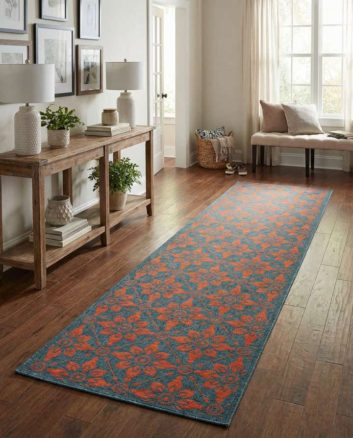 2' 7 x 12' Easy-Clean Lattice Indoor / Outdoor Runner Rug