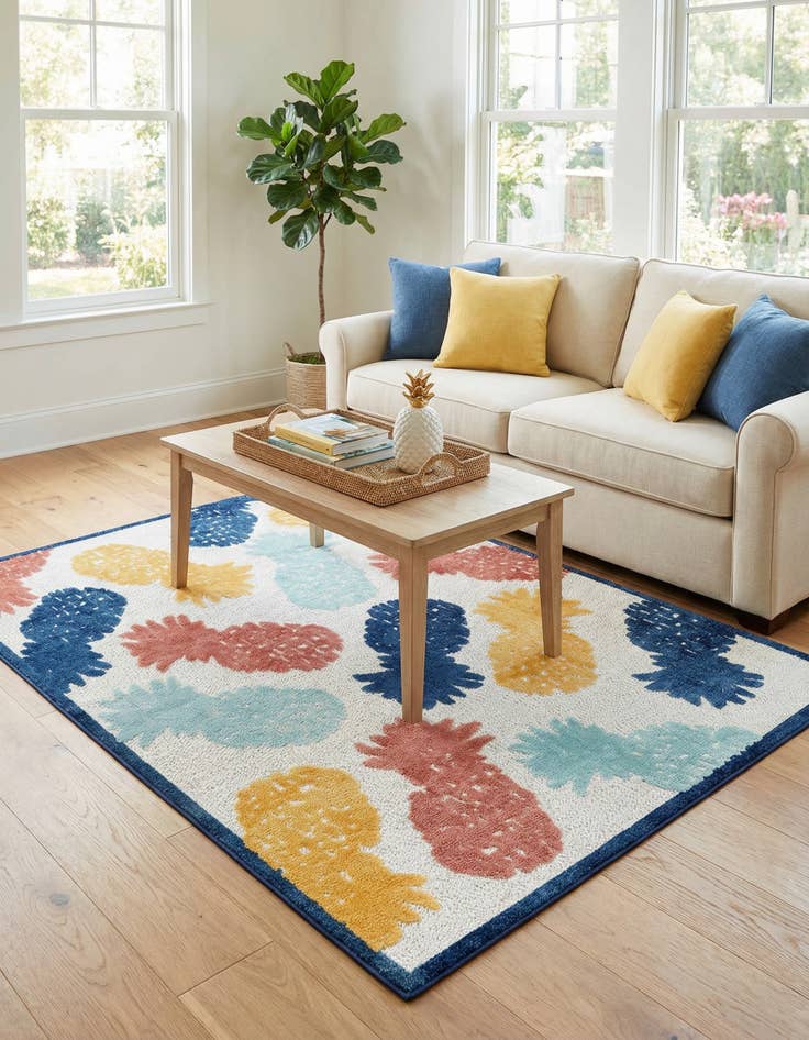 Detail image of 6' x 9'  Washable Belize Indoor / Outdoor Rug