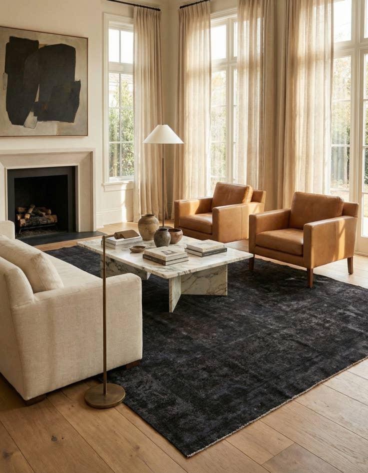 Detail image of 9' 9 x 12' 6  Hand Knotted Ultra Vintage Persian Wool Rug