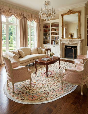 6' 7 x 9' 10 Hand Knotted Tabriz Persian Oval Rug
