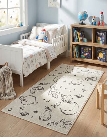 2' 2 x 3' 11 Planets Whimsy Kids Runner Rug