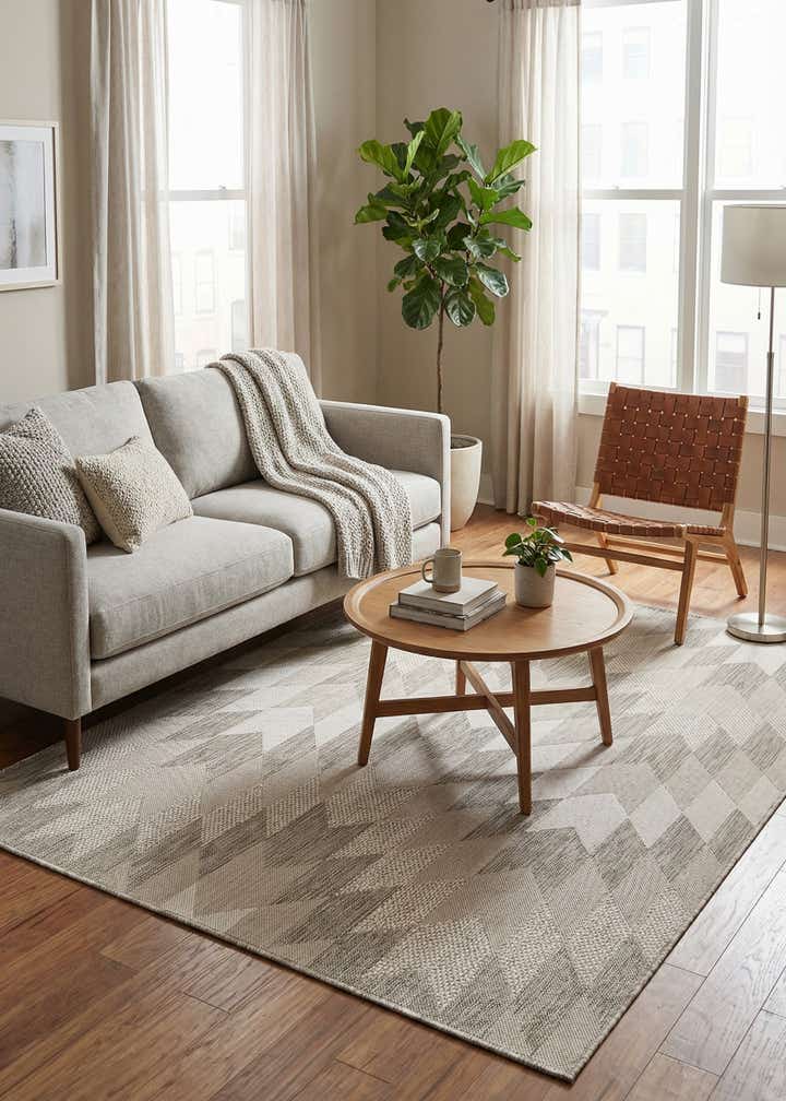 5' 3 x 7' Easy-Clean Modern Indoor / Outdoor Rug