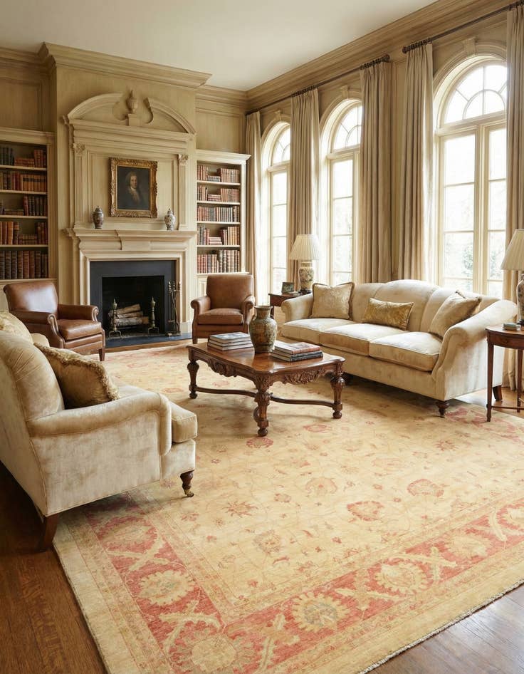 Detail image of 15' 7 x 23'  Hand Knotted Peshawar Ziegler Oriental Rug