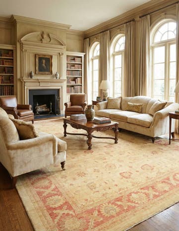 15' 7 x 23' Hand Knotted Peshawar Ziegler Oriental Rug