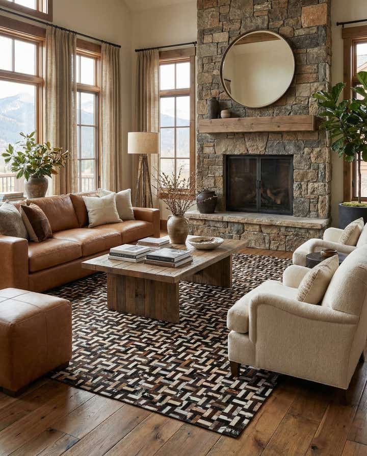 8' 1 x 9' 11 Cowhide - Patchwork Rug