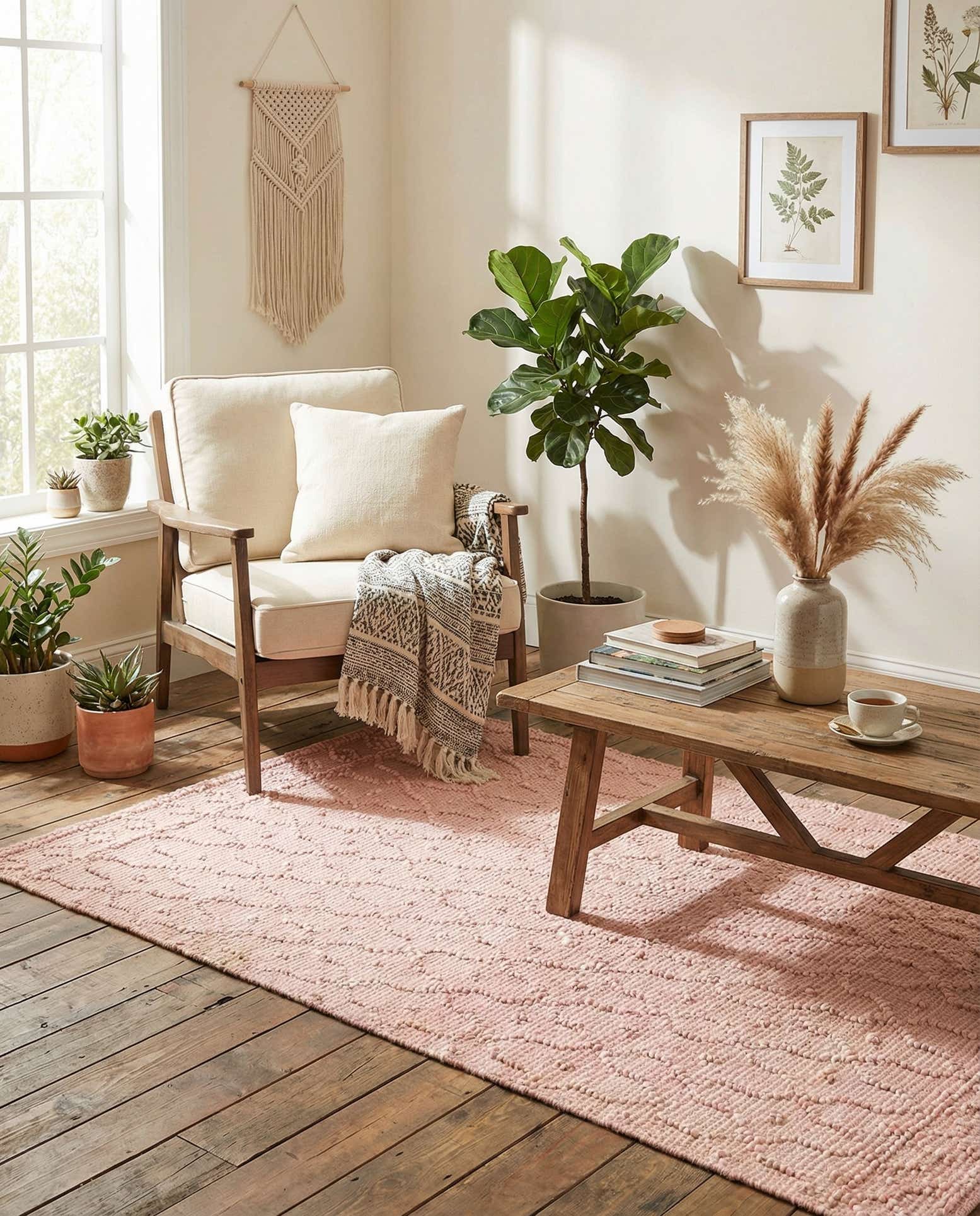 4' 1 x 6' 1 Hand Woven Larsa Jute Rug
