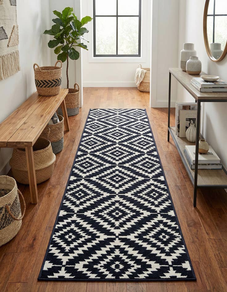 Detail image of 2' 7 x 10'  Washable Sabrina Soto Indoor / Outdoor Runner Rug
