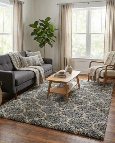  4' x 6' Lattice Shag Rug