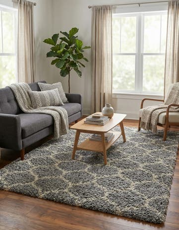 4' x 6' Lattice Shag Rug