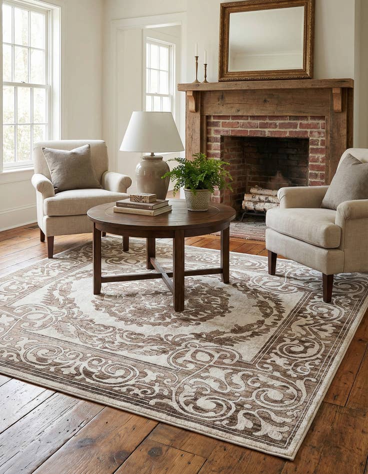 Detail image of 6' x 6' Hermitage Square Rug