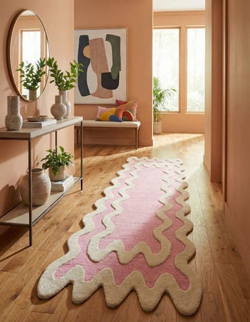 Pink Happy Rugs Wiggles Wool Runner