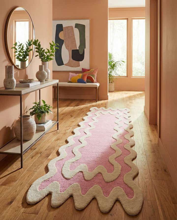 2' 7 x 13' 1 Happy Rugs Wiggles Wool Runner