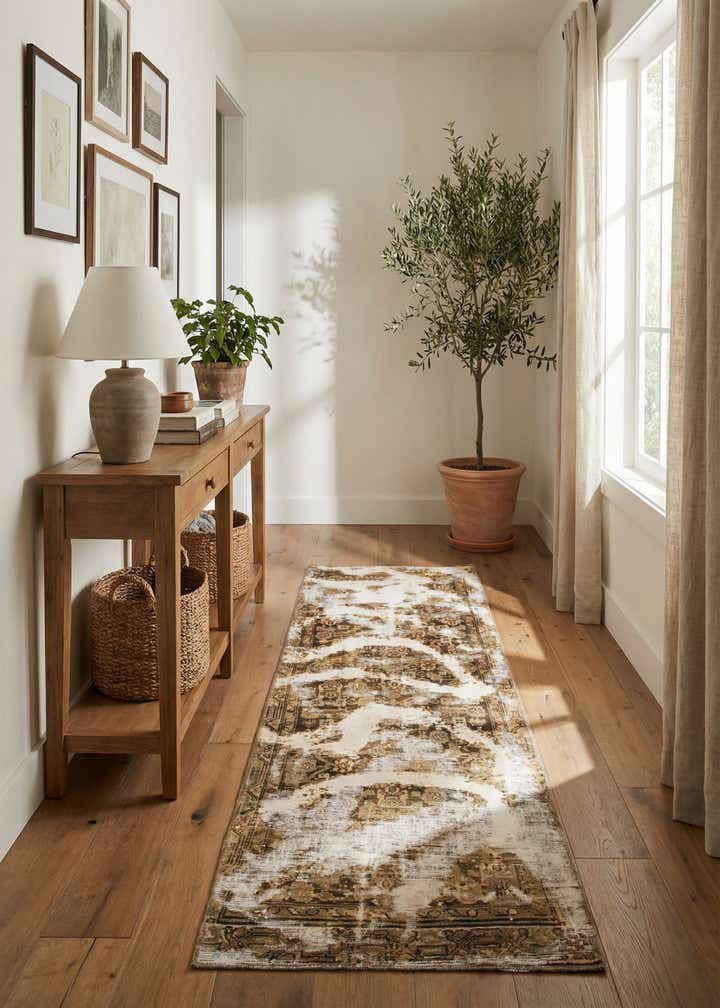 2' 10 x 9' 4 Hand Knotted Ultra Vintage Persian Wool Runner Rug