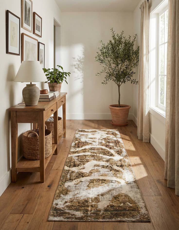 Detail image of 2' 10 x 9' 4  Hand Knotted Ultra Vintage Persian Wool Runner Rug