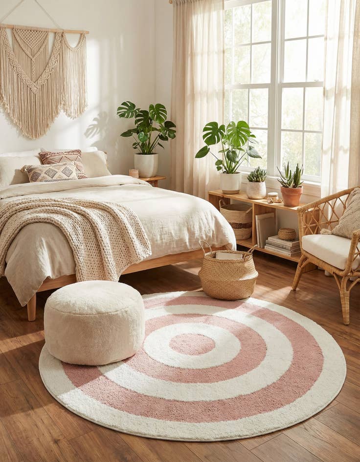 Detail image of 5' 3 x 5' 3 Boho Round Rug