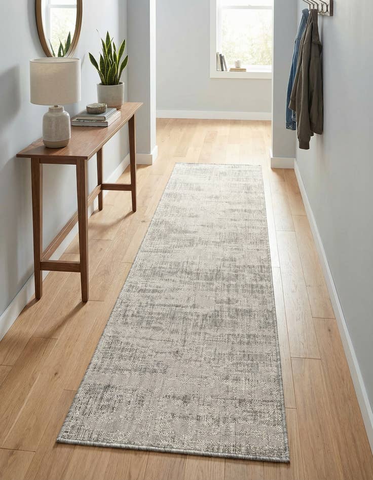 Detail image of 2' x 8' Easy-Clean Modern Indoor / Outdoor Runner Rug