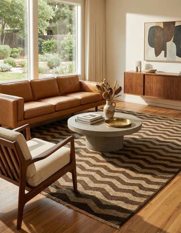 4' 10 x 6' 3 Hand Knotted Modern Ziegler Rug