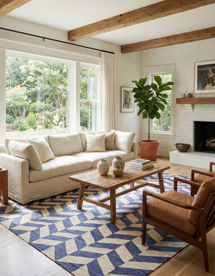 Detail image of 10' 5 x 13'  Hand Woven Kilim Modern Wool Rug