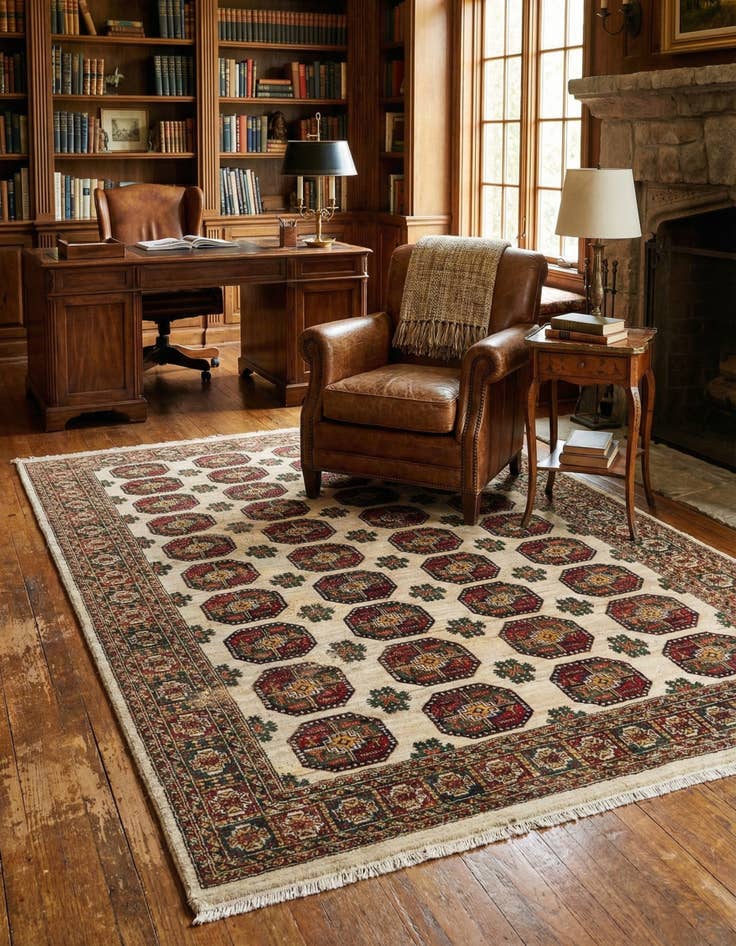 Detail image of 6' 6 x 9' 5  Hand Knotted Balouch Persian Wool Rug