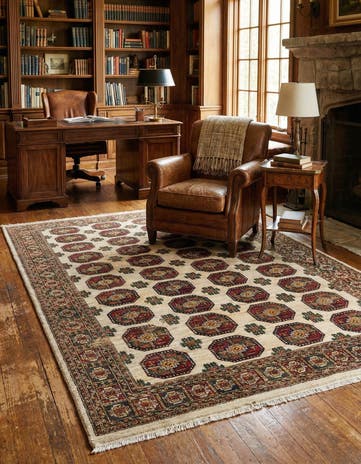 6' 6 x 9' 5 Hand Knotted Balouch Persian Wool Rug