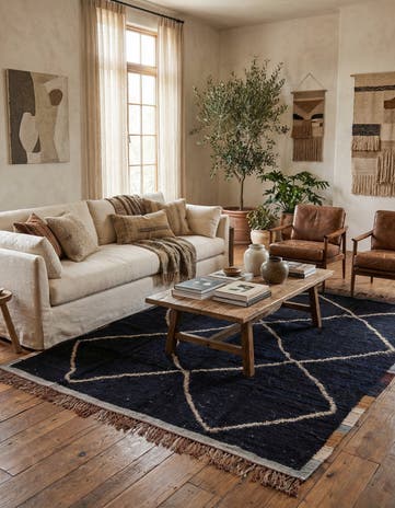8' x 10' Hand Knotted Moroccan Wool Rug